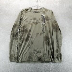 Roark Shirt Mens L Green Mathis Tie‎ Dye LS Long Sleeve Lightweight Crew Neck